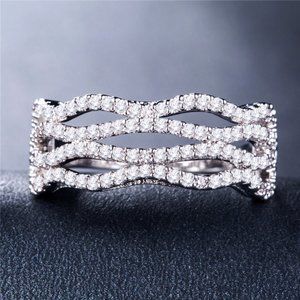 💞925 Sterling Silver Plated Stylish Exquisite Jewelry Ring, GPMB1508